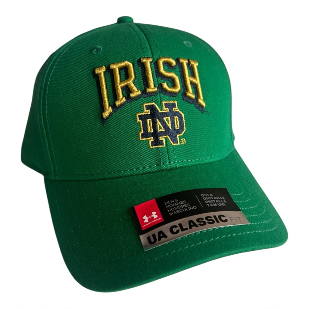 University of Notre Dame Baseball Hat Cap Adjustable Green Irish